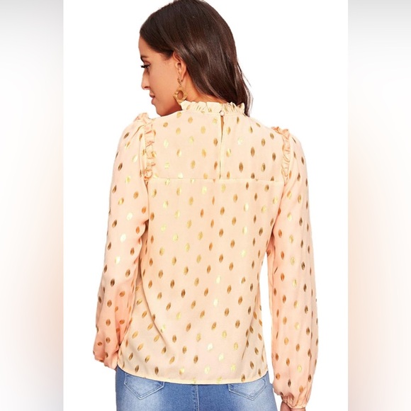 Long sleeve polka dot blouse - Picture 2 of 3